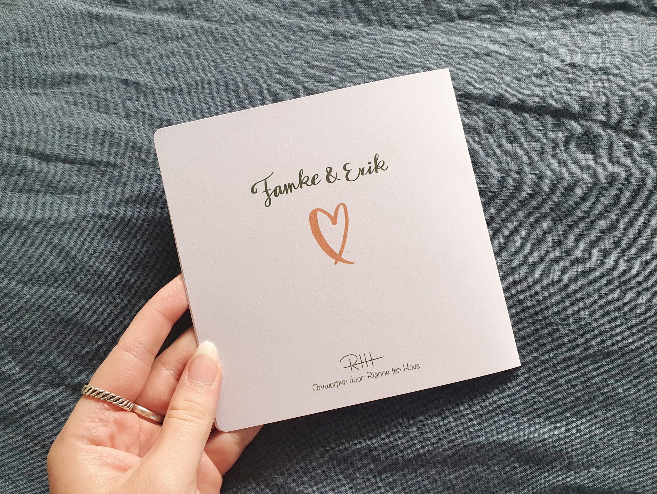 Trouwkaart achterkant